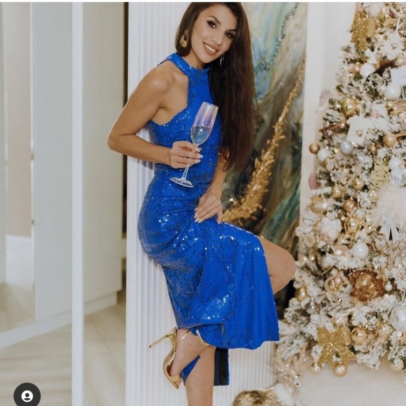 ZARA Fitted Sequin Dress - Picture 5 of 9